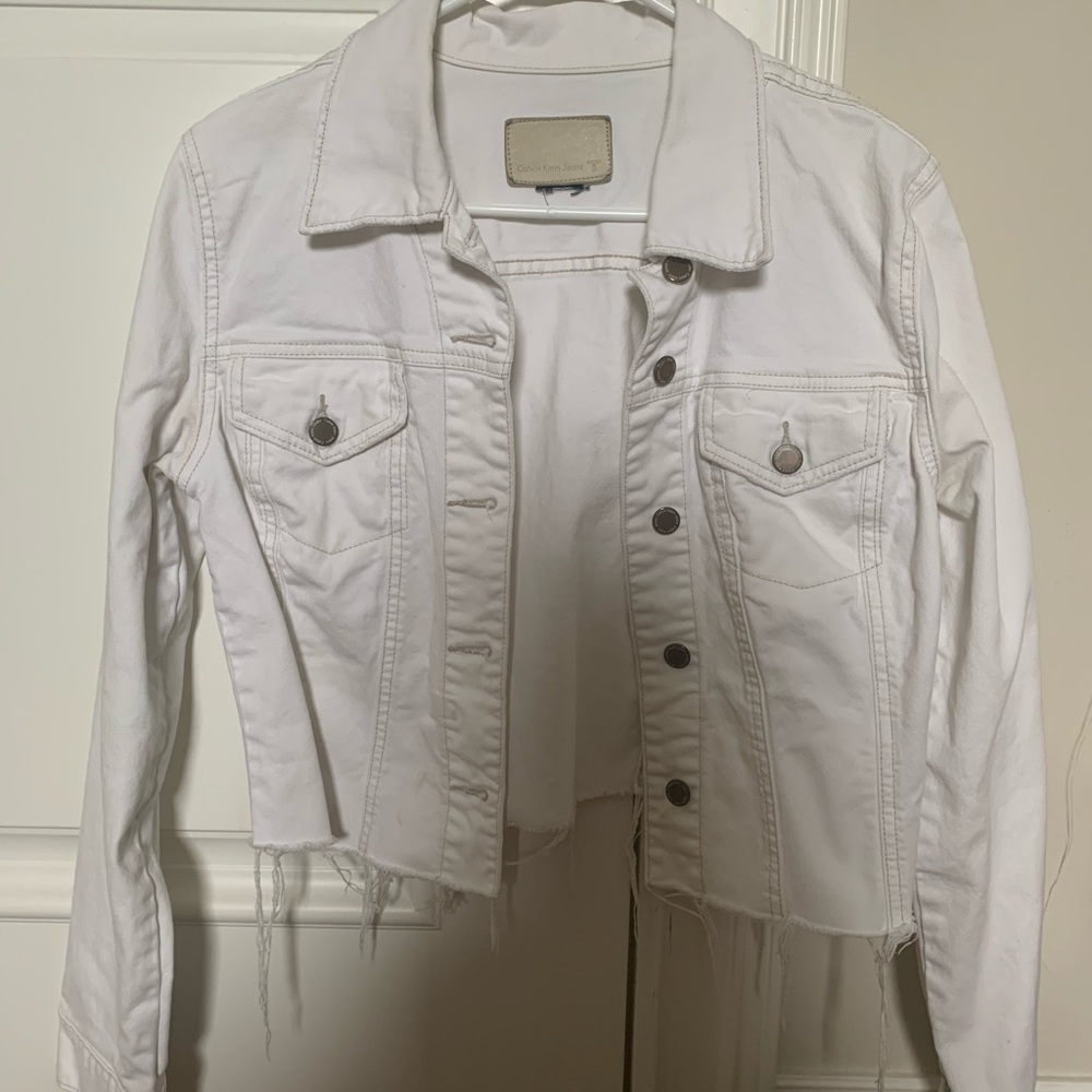 Cropped White Calvin Klein Jean Jacket